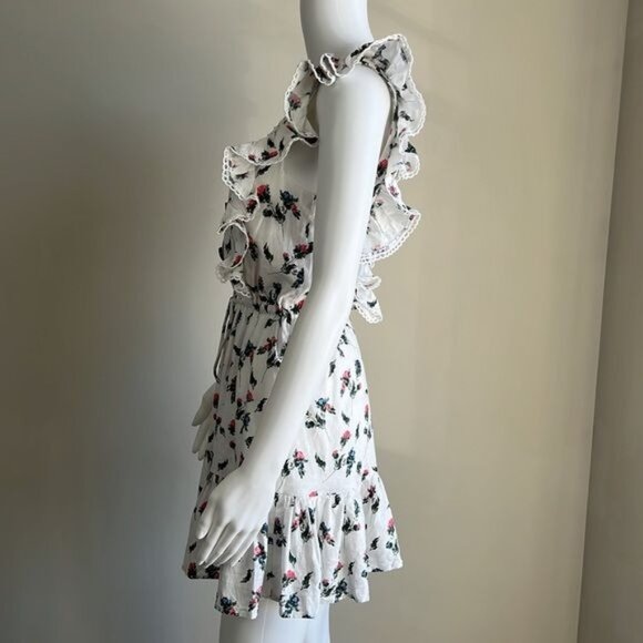 NWT Olivaceous Floral Ruffle Cinched Sleeveless Dress - S - Picture 2 of 8